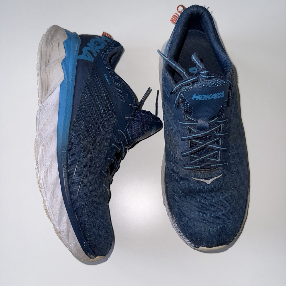 Hoka One One Arahi 4 Men's Running Shoes Size 8.5 Blue & White - A3